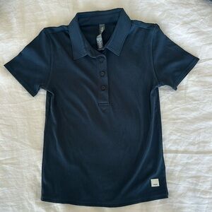 Pose Fitted Polo — Women's Rib Polo navy blue